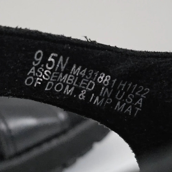 NEW Munro Mel T-Strap Sandal Womens 9 NARROW WIDTH Black Leather Lug Sole - Picture 12 of 13